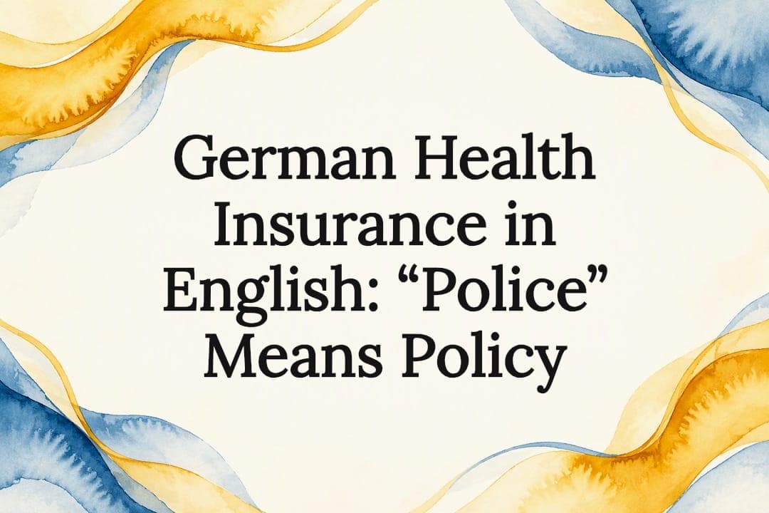 German Health Insurance in English: “Police” Means Policy